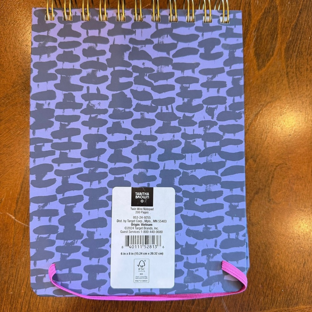 Tabitha Brown Notepad My Very Good Notes 2024 Unisex 6x8 Blue Purple Gold - Picture 5 of 6